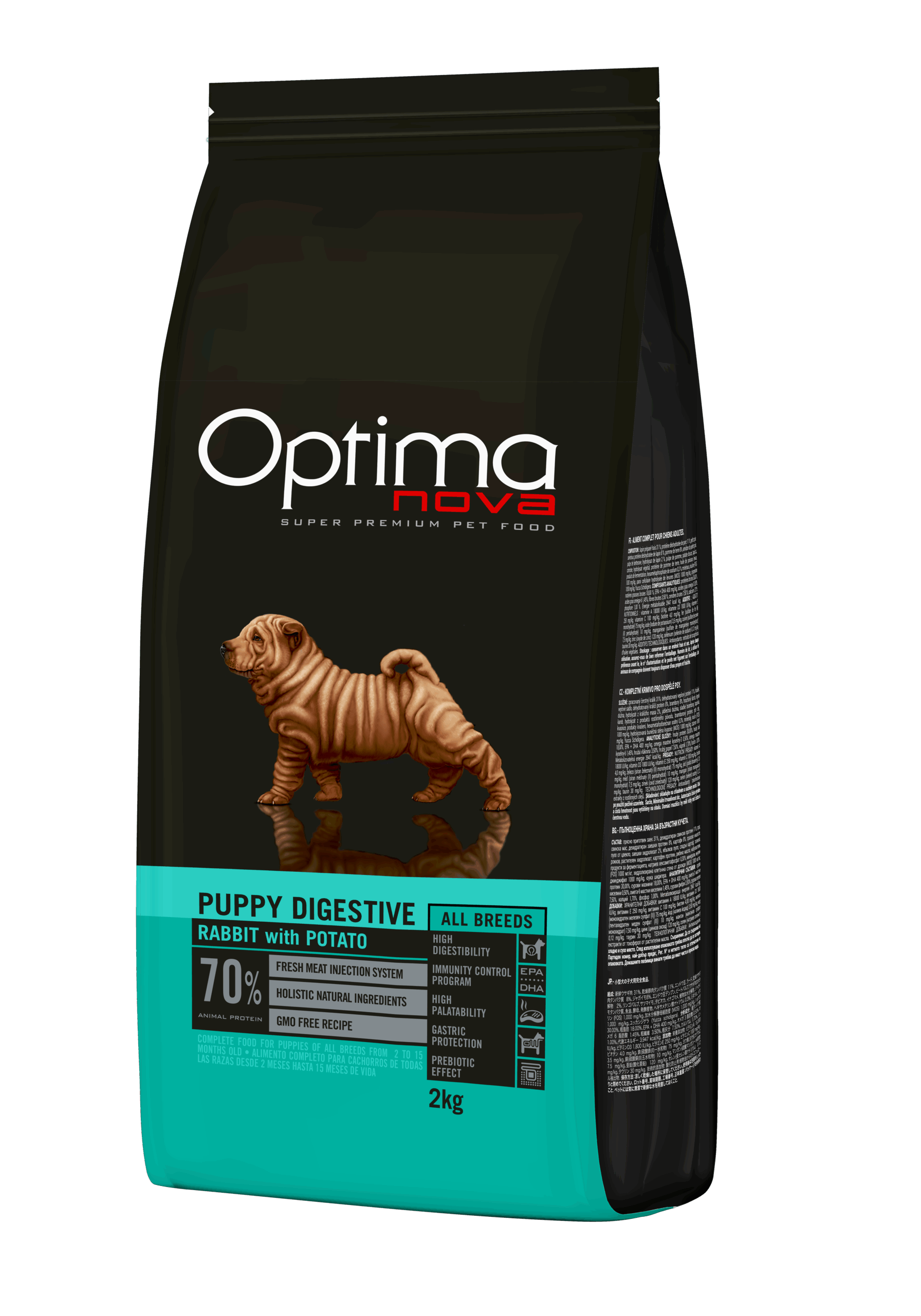 OPTIMA NOVA PUPPY DIGESTIVE RABBIT 2KGR.