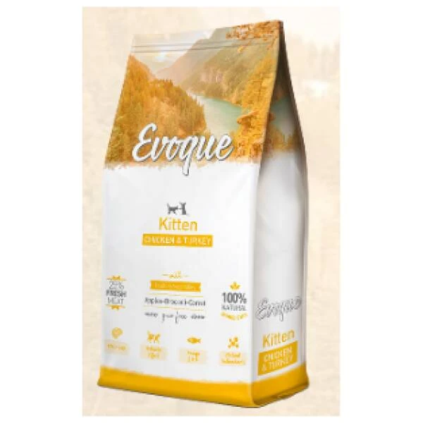 EVOQUE CAT KITTEN POLLO & PAVO 1,5kgr.