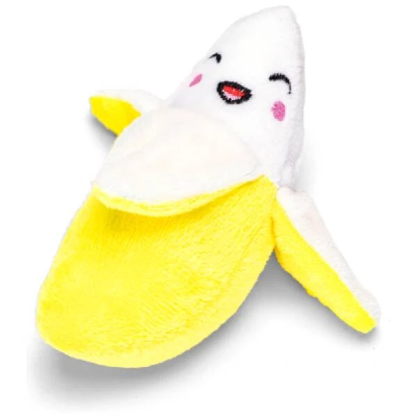 NOBLEZA Juguete de peluche con sonido para perros - Frutas (L13*W8cm/L12*W10cm/L13*W6cm) PLATANO