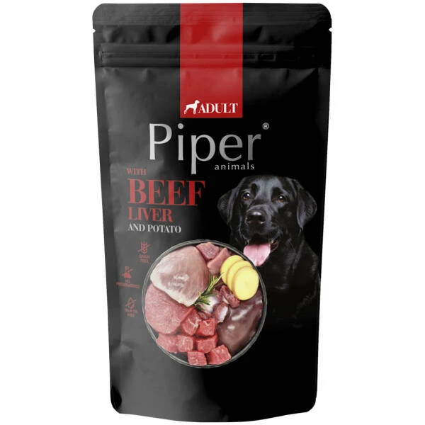 PIPER POUCH WITH BEEF LIVER 10x150gr. (MAXIMOS DESCUENTO BANDEJAS COMPLETAS).
