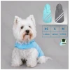 NOBLEZA Impermeable con protección de cintura y barriga para mascotas AZUL M
