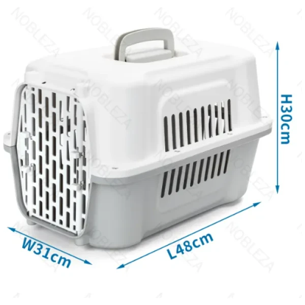 NOBLEZA Transportín de avión L (Blanco&Gris) L48*W31*H30CM.