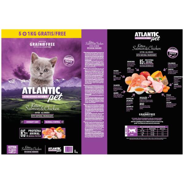 ATLANTICPET RECETA GRAIN FREE CHICKEN KITTEN 6 KILOS