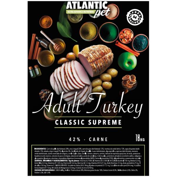 ATLANTICPET CLASSIC SUPREME ADULT TURKEY with POTATO 18 KILOS (próximamente).