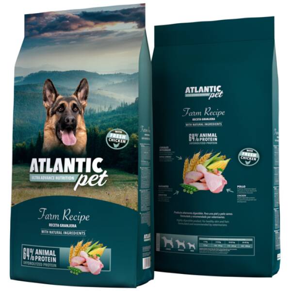 ATLANTICPET RECETA MINI POLLO FRESCO 15KG.