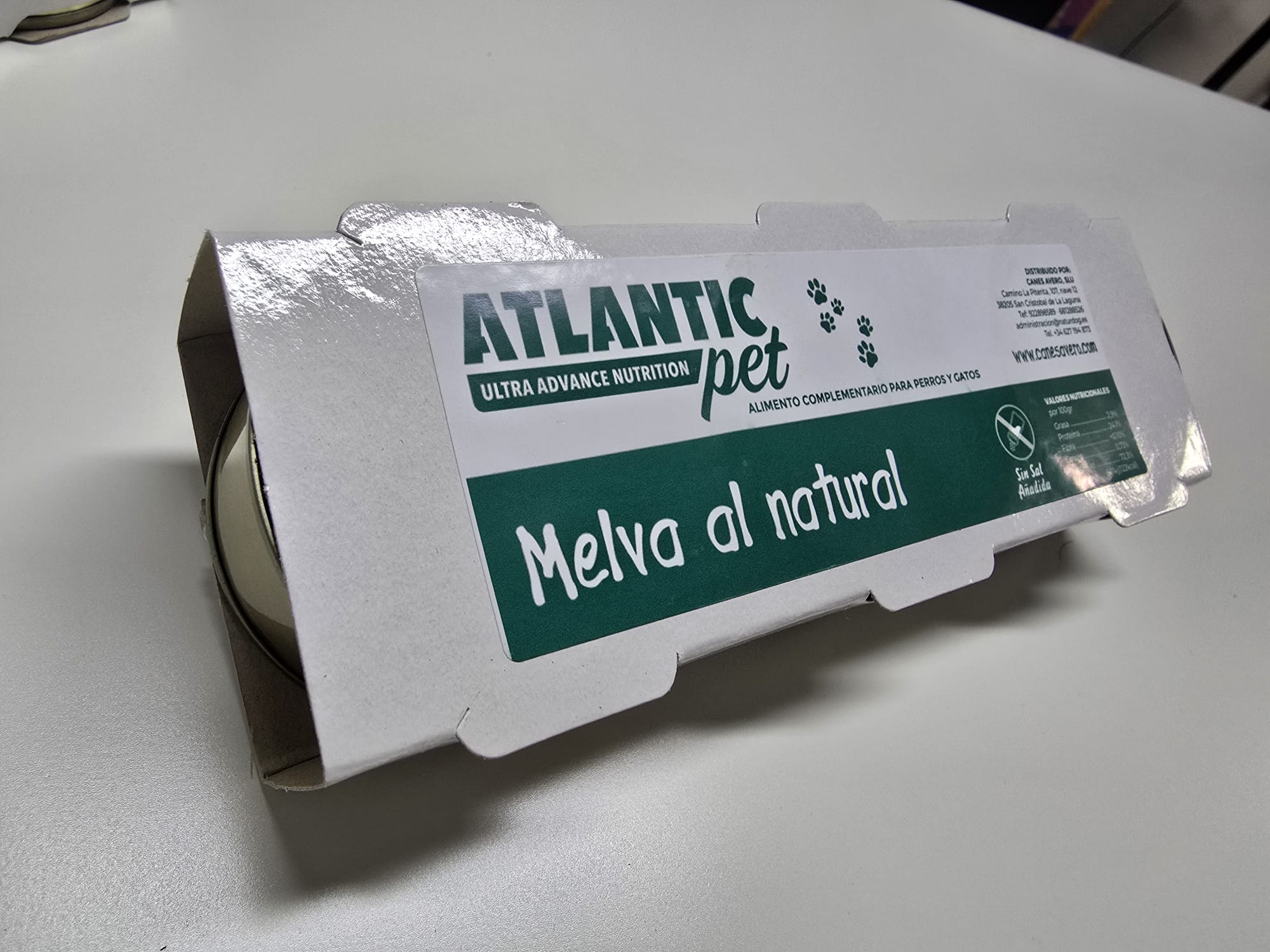 ATLANTICPET HÚMEDOS MELVA DESMENUZADA AL NATURAL (3x80gr).