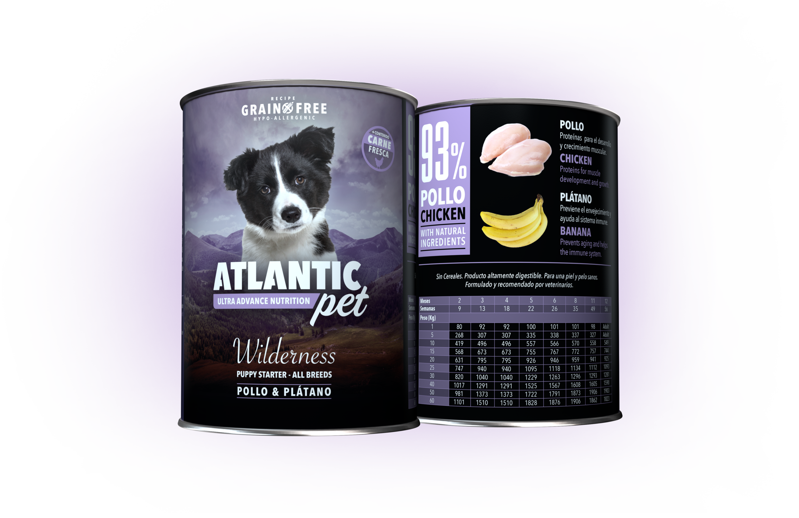 ATLANTICPET HUMEDO WILDERNESS PUPPY STARTER MONOPROTEICO 400GR.