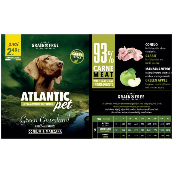 ATLANTICPET HUMEDO GREEN GRASSLAND 400GR.