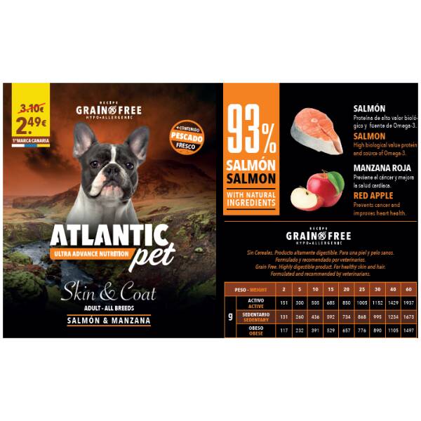 ATLANTICPET HUMEDO SKIN&COAT MONOPROTEICO 400GR.