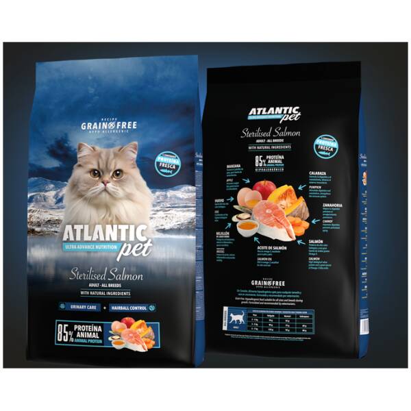 ATLANTICPET ULTRA PREMIUM GRAIN FREE MONOPROTEICO SALMÓN STERILISED 1.5 KILOS