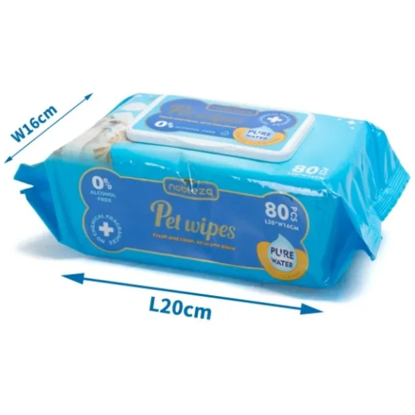NOBLEZA Toallitas húmedas para mascotas-80 pcs
