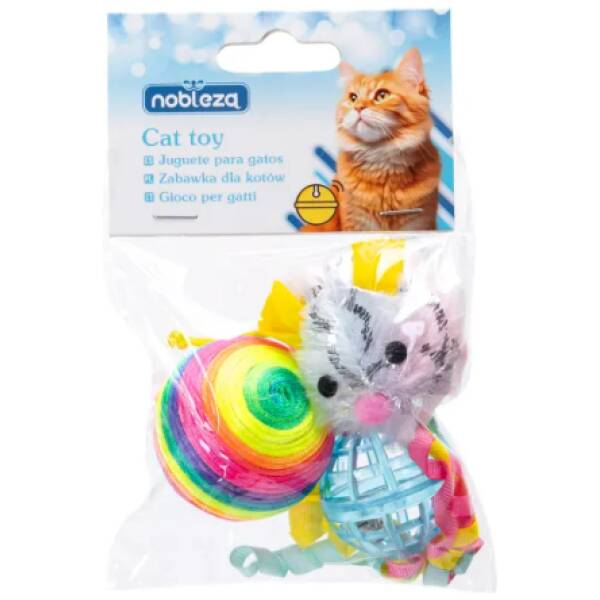 NOBLEZA Mix Juguetes gato - bolsa tres juguetes.