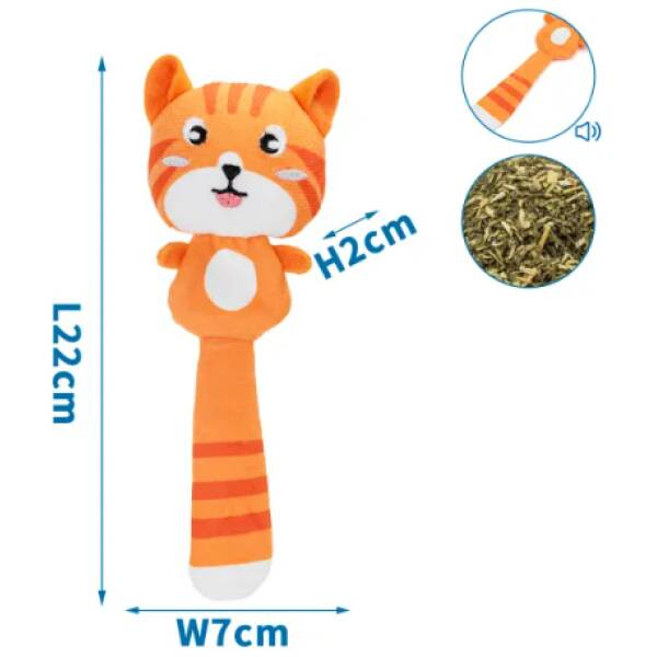 NOBLEZA Juguete de peluche-Forma de gato L22*W7*H2cm