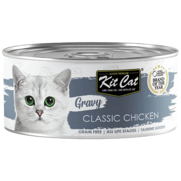 Kit Cat Gravy - Pollo Classic 70g - Caja (24 latas)