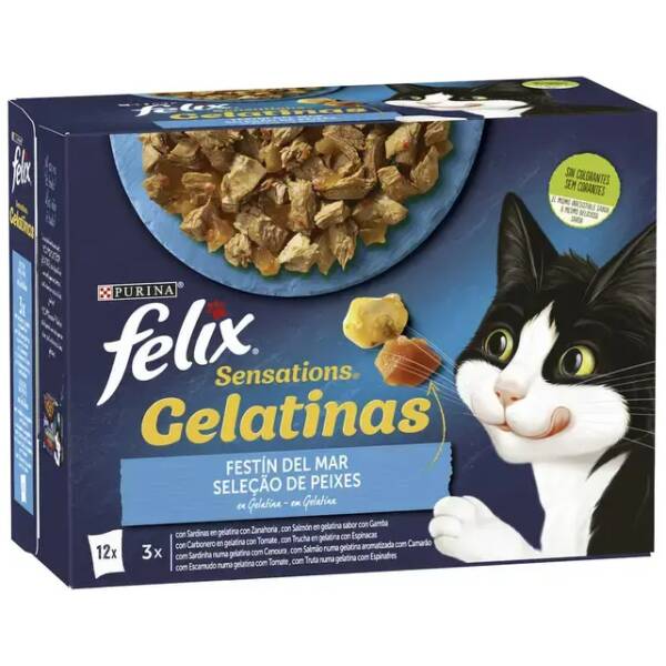 PRPN FELIX Sensations Festín del Mar en Gelatina (12x85g).