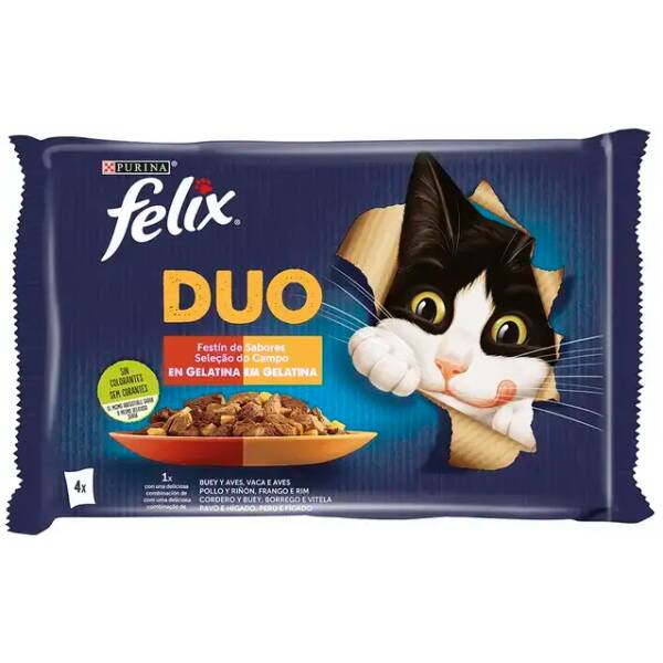 PRPN FELIX® DUO Festín de Sabores en Gelatina 6(12x85g).