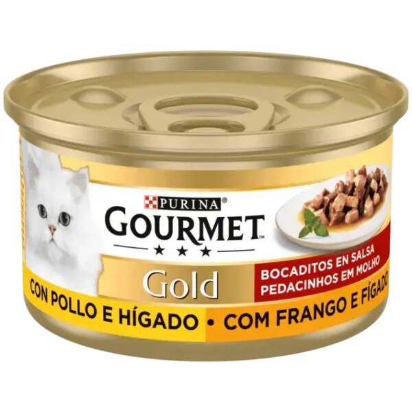 PRPN GOURMET® GOLD Bocaditos en Salsa Pollo e Hígado 24x85g.