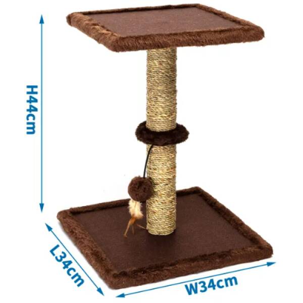 NOBLEZA Árbol rascador para gatos de juguete cuadrado L34*W34*H44cm