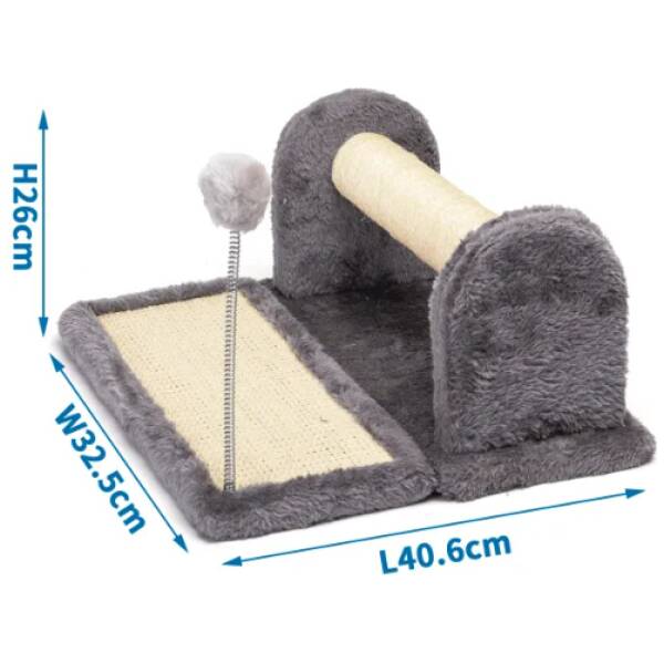 NOBLEZA Juguete rascador para gatos con pelota de juguete L40.5*W32.5*H26cm.