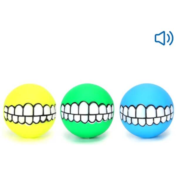 NOBLEZA Pelota dentada de vinilo de juguete (D7.5cm) AZUL