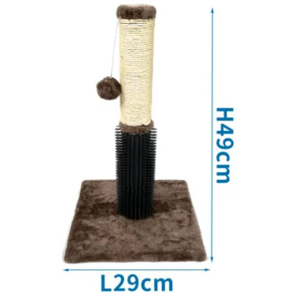 NOBLEZA Rascador para gatos con peine de masaje (Gris claro, L29*W29*H49cm)
