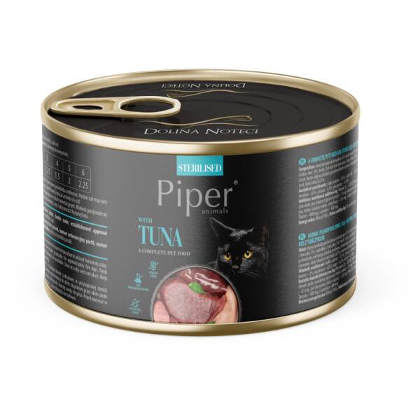 PIPER CAT WITH TUNA STERILISED 12x185 g