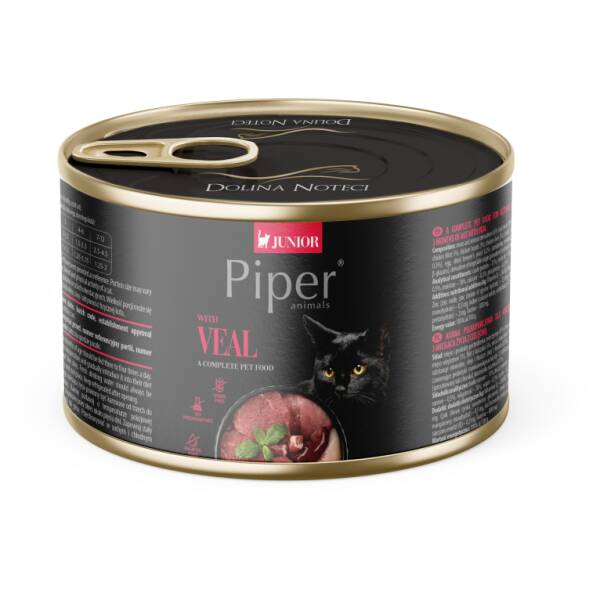 PIPER KITTEN CAT WITH VEAL 12x185 g