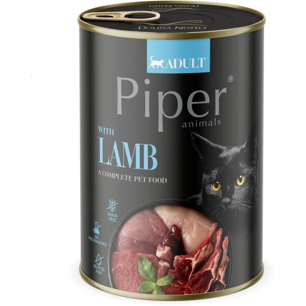 PIPER CAT WITH LAMB 12x400gr. (MAXIMOS DESCUENTO BANDEJAS COMPLETAS).
