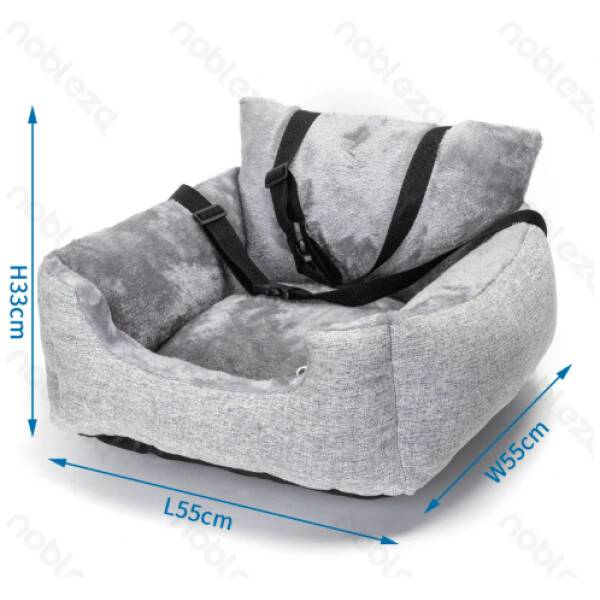 NOBLEZA Cama de color sólido para coche  L55*An55*Al33cm (Gris)