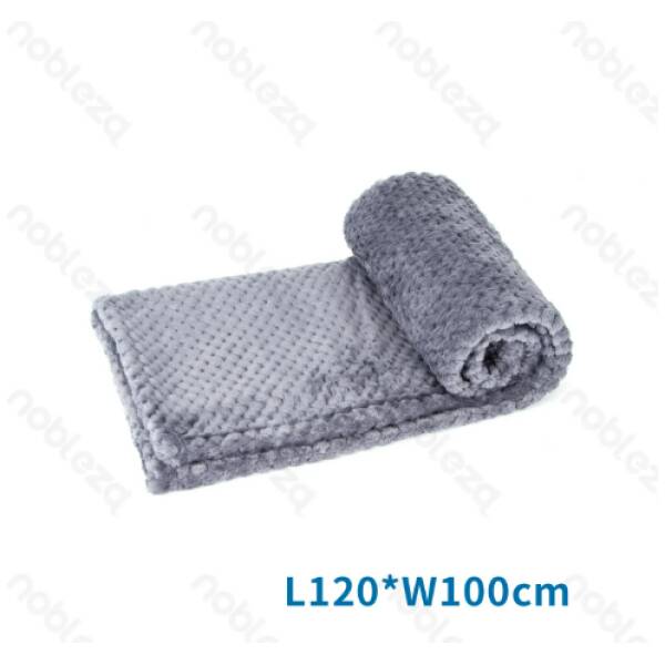 NOBLEZA Manta de franela jacquard para mascotas (Gris,L,L120*W100cm)