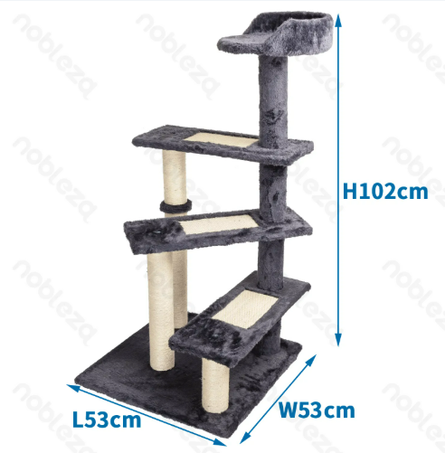 NOBLEZA Parque infantil mediano para gatos-Color liso L53*W53*H102cm.