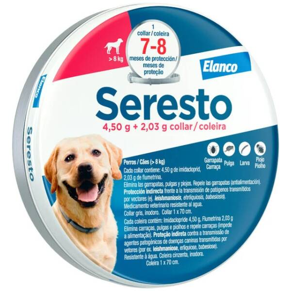 Lata Collar Seresto Individual Perro Grande + >8kg
