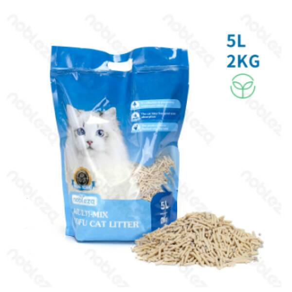 NOBLEZA Arena mixta de bentonita y tofu para gatos. - Imagen 2