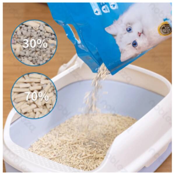 NOBLEZA Arena mixta de bentonita y tofu para gatos.