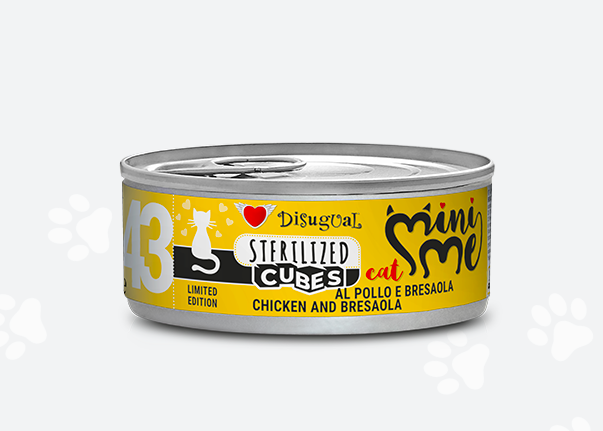 MINI-ME STERILIZED CANNED CAT FOOD CHICKEN and BRESAOLA 85GR Cubes