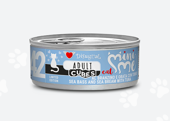 MINI-ME CANNED CAT FOOD SEA BASS and SEA BREAM with TUNA 85GR Cubes