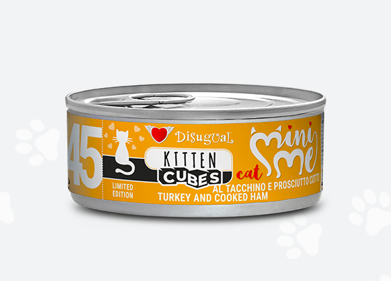 MINI-ME CANNED CAT FOOD KITTEN TURKEY and COOKED HAM 85GR Cubes