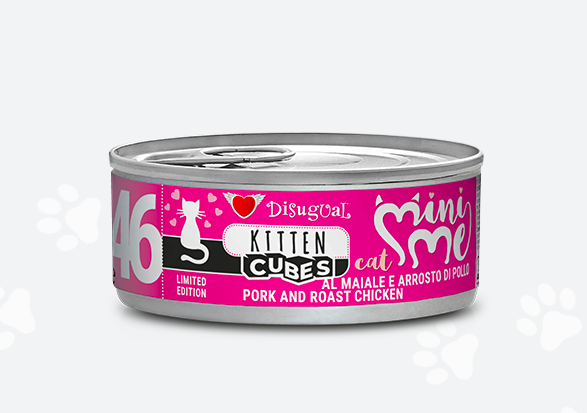 MINI-ME CANNED CAT FOOD KITTEN PORK and ROAST CHICKEN 85GR Cubes