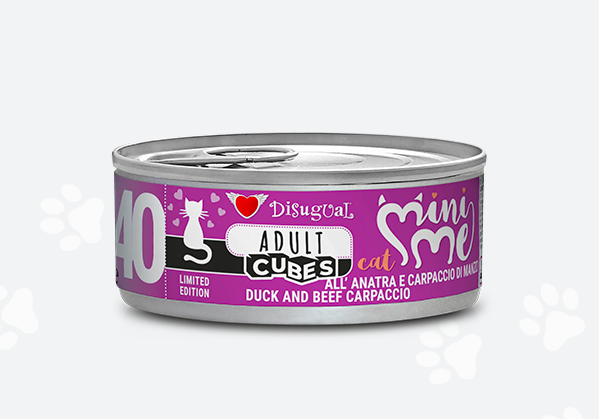 MINI-ME CANNED CAT FOOD DUCK and BEEF CARPACCIO 85GR Cubes