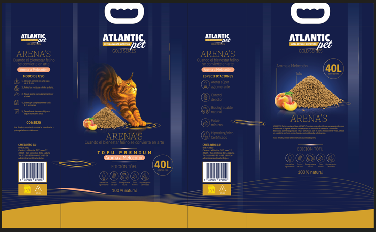 ATLANTICPET AGLOMERANTE TOFU MELOCOTÓN 40L (próximamente)