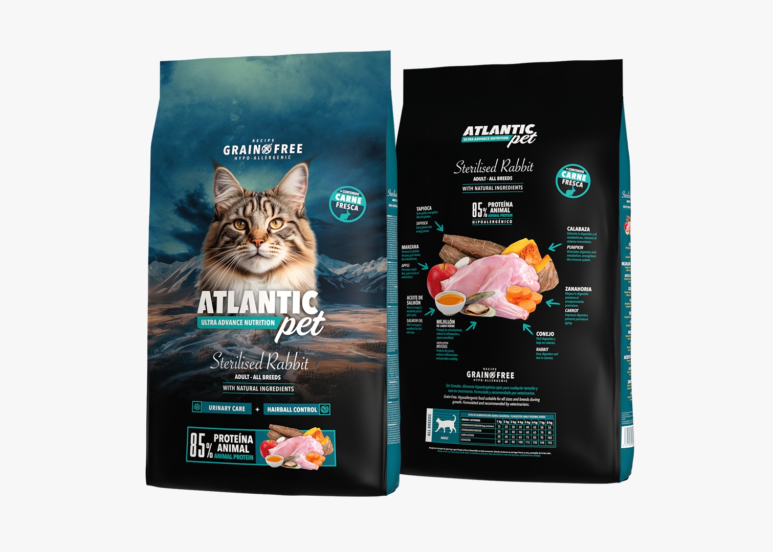 ATLANTICPET ULTRA PREMIUM GRAIN FREE CAT STERILISED RABBIT 6 KILOS. próximamente