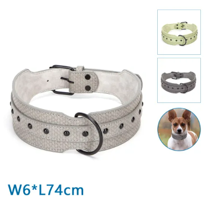 NOBLEZA Collar de perro grande (L. W6 5*L74 cm) - GRIS