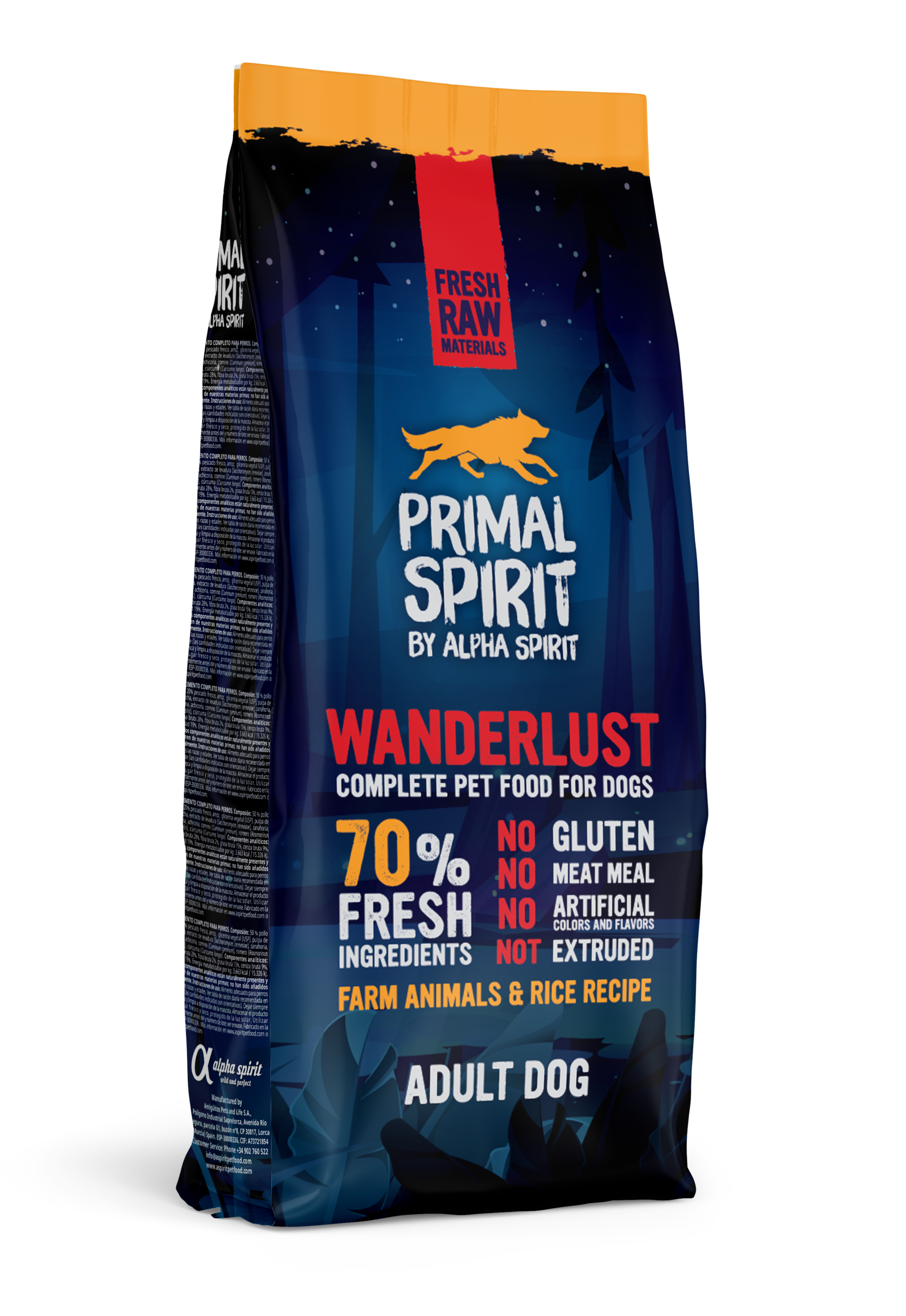 Primal 70%l Wanderlust Dog Food 12 kg