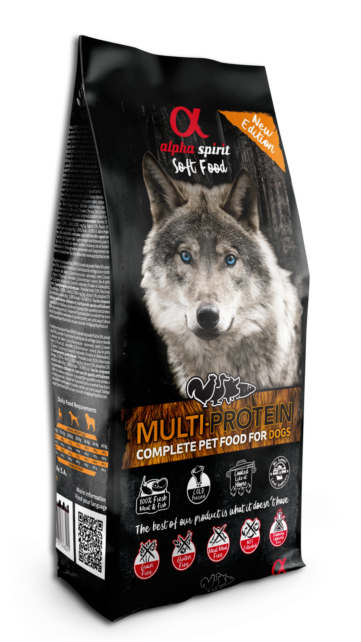 Semi-húmedo Multiprotein Complete Dog Food in bag 1.5 kg
